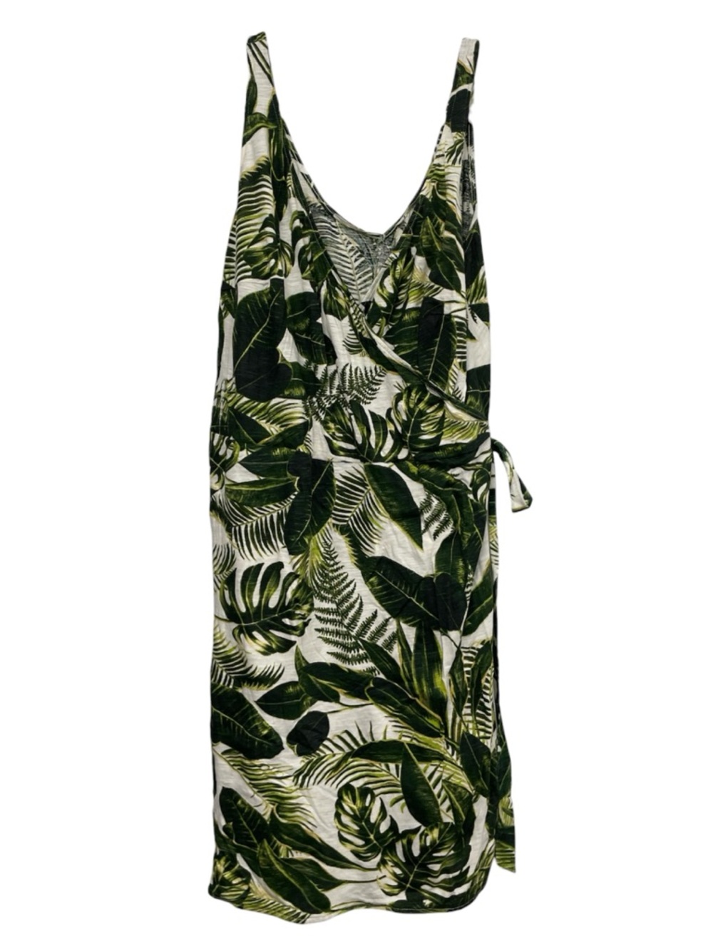 H&M Sleeveless Mock-Wrap Midi Dress size 2X